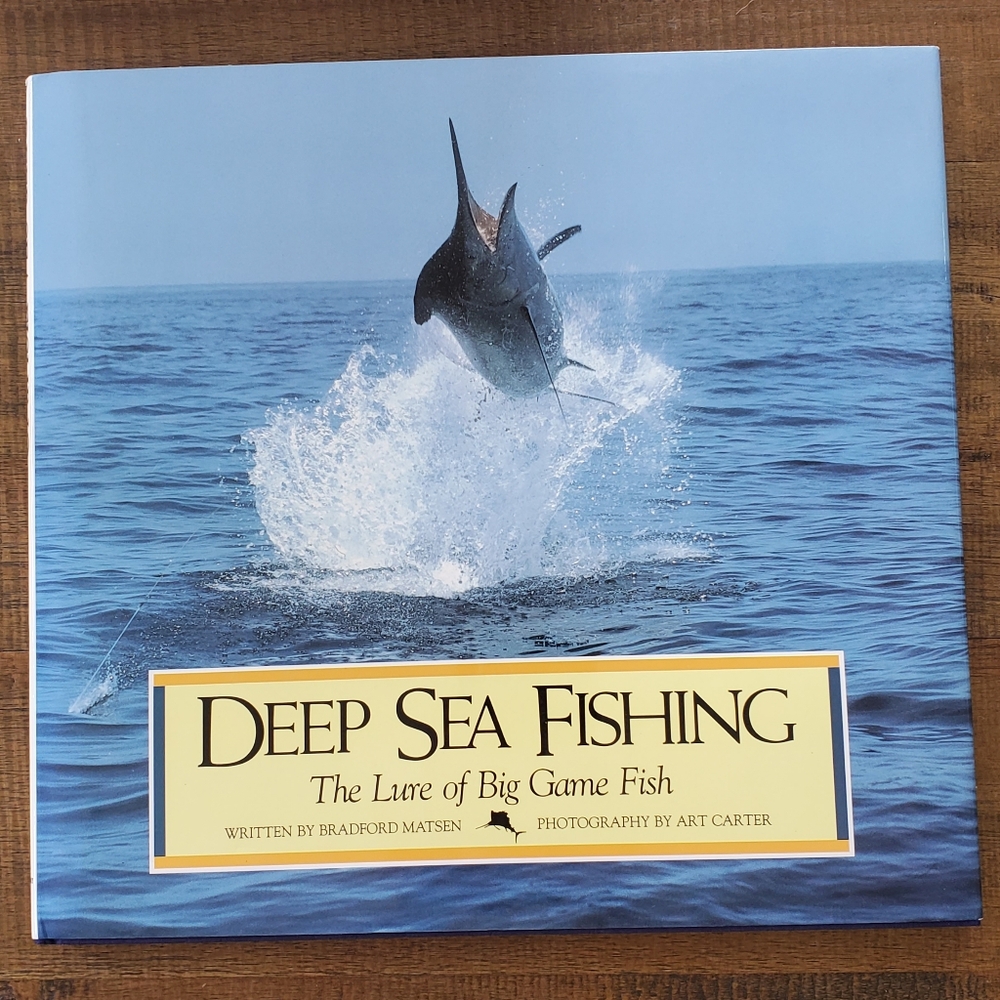 "Deep Sea Fishing The Lure of Big Fish Game" Hardback Table Book, 1994, Vintage